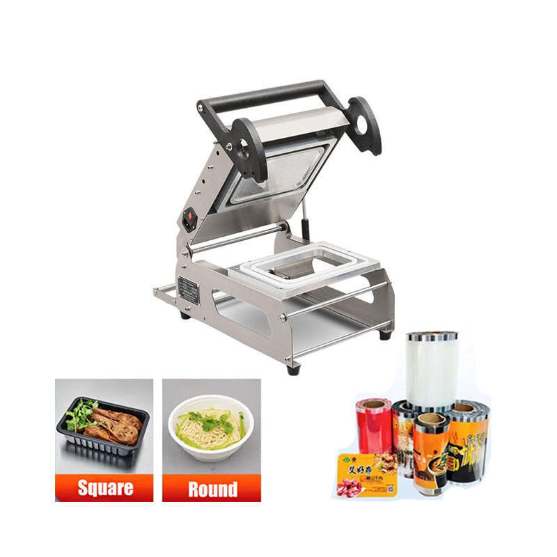 FR160E-2 Manual Tray Food Square Box Small Kitchen Sealing Machine Fast Food Take Away Box Sealing Machine