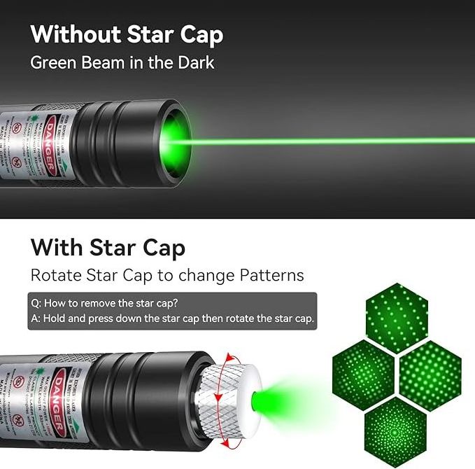 Green Laser Pointer Star light Long-Range high-Power Laser Pointer Adjustable Mode