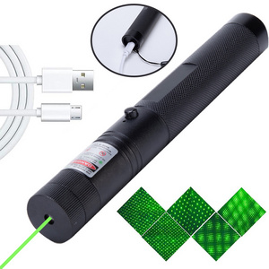 Strong Beam Green Laser Pointer Pen 990 Miles 532nm Lazer Torch USB Rechargeable