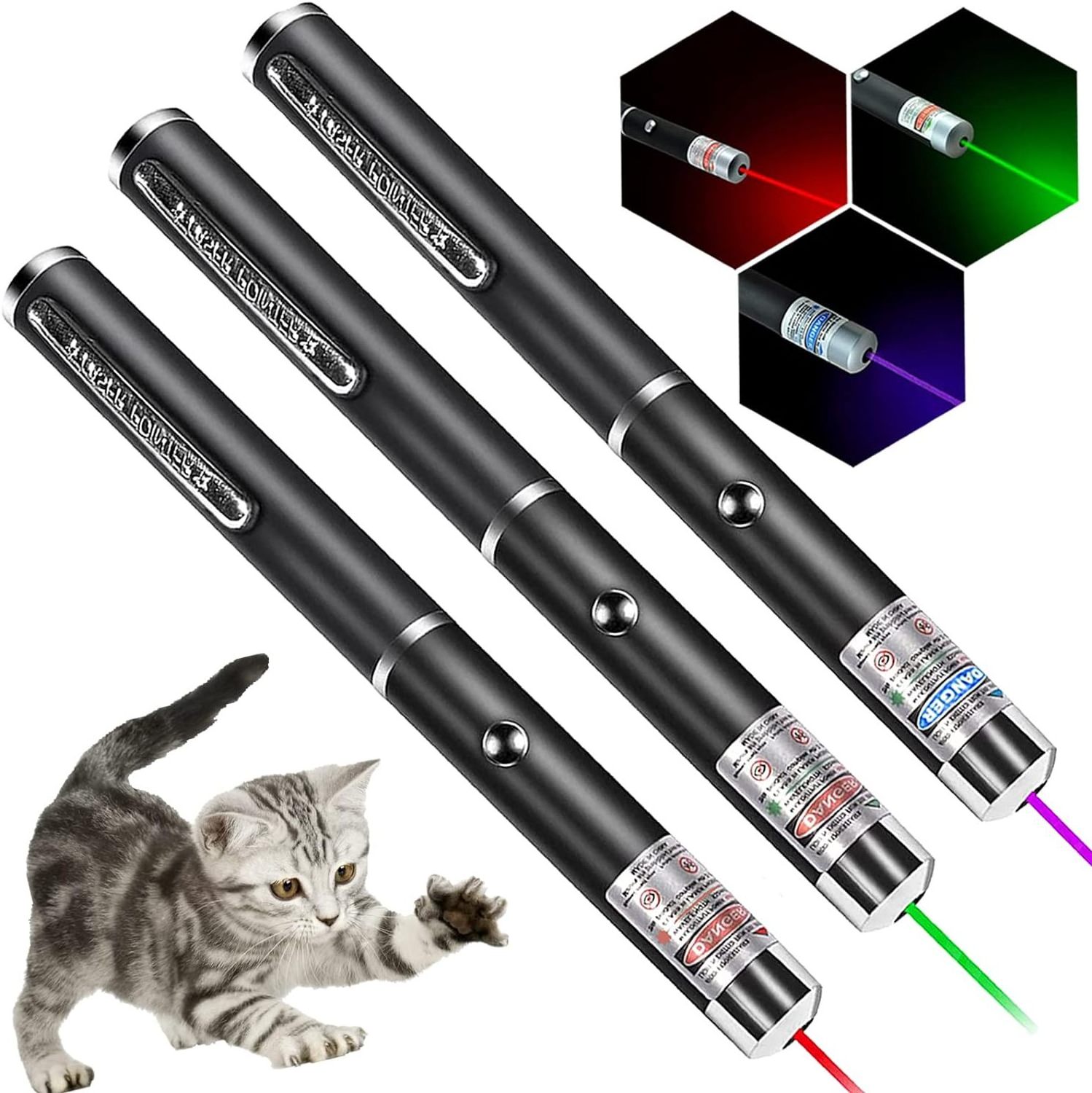 Purple Beam Laser Pointer Pen Powerful 1MW Blue Lazer Light Cat Pet Toy