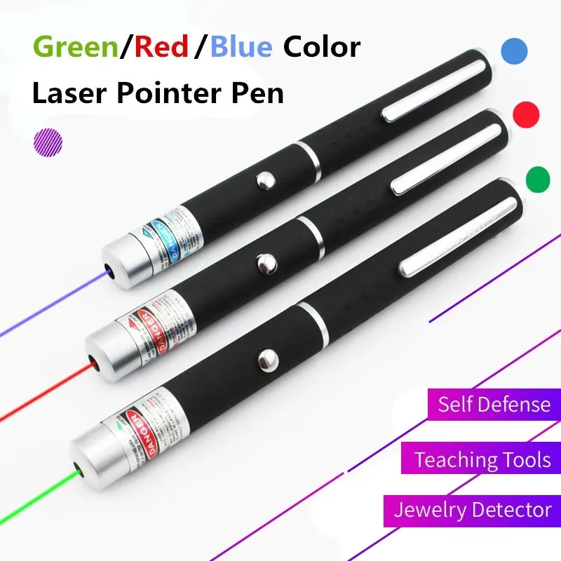 Purple Beam Laser Pointer Pen Powerful 1MW Blue Lazer Light Cat Pet Toy