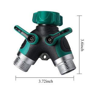 2 Way Heavy Duty Garden Tap Hose Splitter Y Shape 3/4" Connector Distributor Adapter