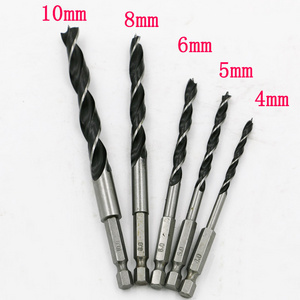 5pcs 1/4" Hex Shank Twist Drill Bits set 4-10mm Screw driver Bits