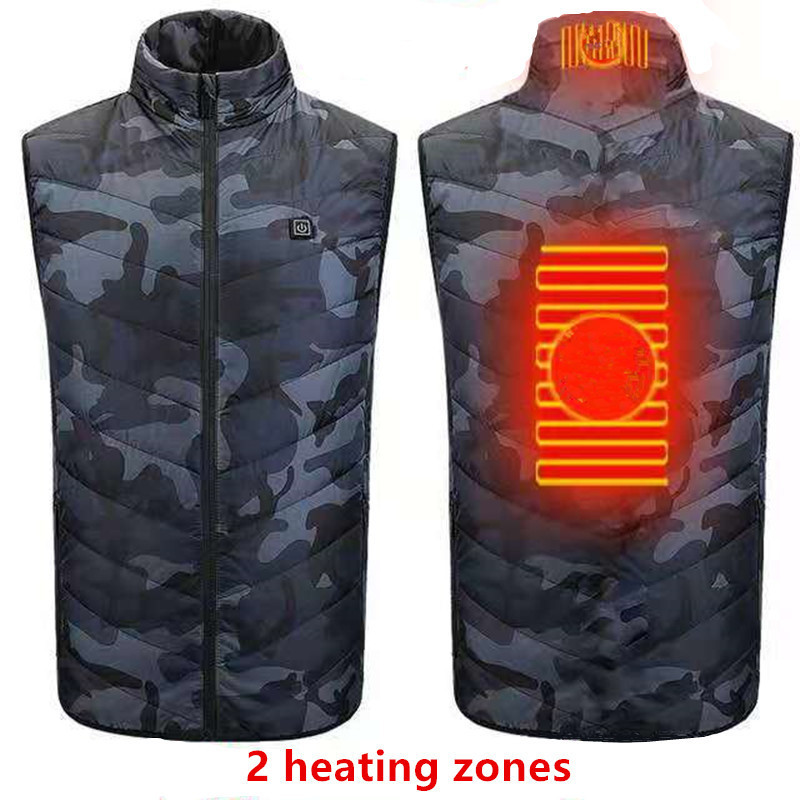 12V 7.4V 5V Rechargeable Battery Camo Gillet Heated Clothes Heating Electric Puffer Motorcycle Hunting Vest Mens for Hunting