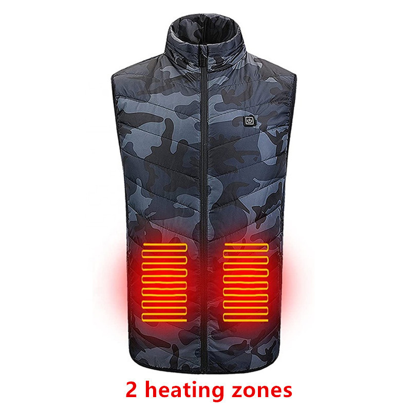 12V 7.4V 5V Rechargeable Battery Camo Gillet Heated Clothes Heating Electric Puffer Motorcycle Hunting Vest Mens for Hunting