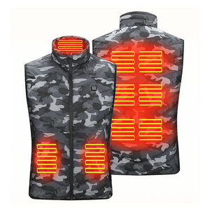 12V 7.4V 5V Rechargeable Battery Camo Gillet Heated Clothes Heating Electric Puffer Motorcycle Hunting Vest Mens for Hunting