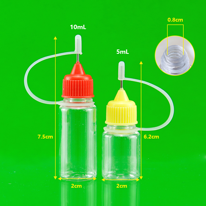 Empty Diy Craft Painting Plastic Dropper Precision Applicator Squeeze Glue Needle Tip Bottle With needlelike Caps