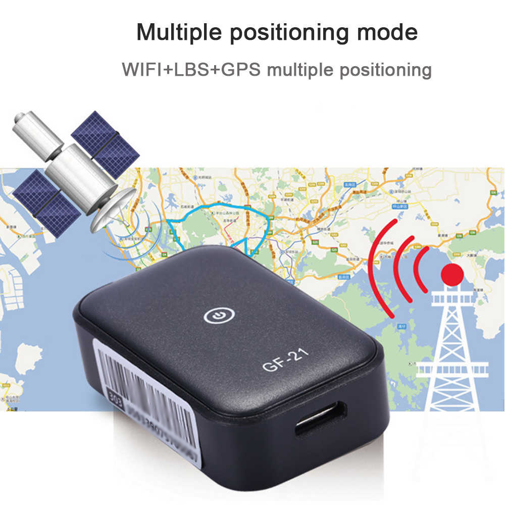 Gf21 Mini Gps Real Time Car Tracker Anti-lost Device Voice Control Recording Locator Tracking Device Wifi+lbs+gps