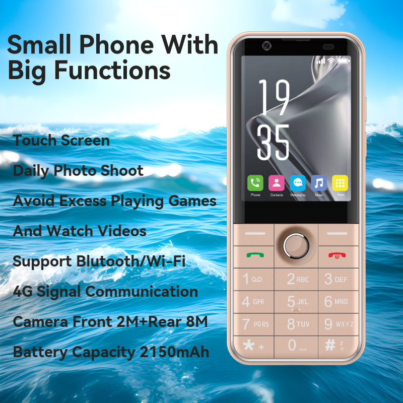 Customized Logo Dual SIM Cards 2.8 Inch Wireless WIFI FM Radio 4G Feature Android Phone With Hebrew Keyboard