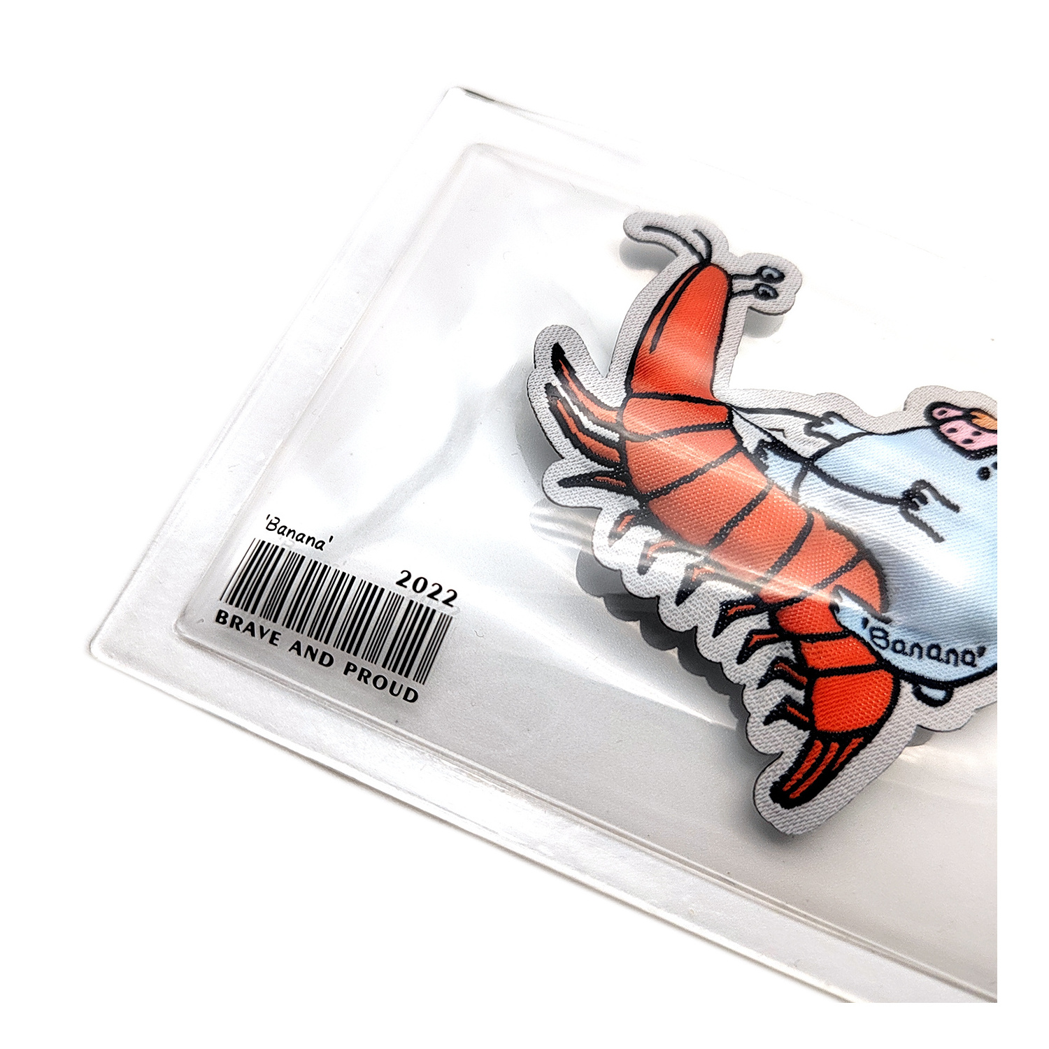 Custom Patches Soft Transparent Filling Air Woven Mantis Shrimp Pattern TPU patch for down jacket