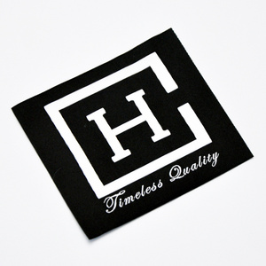 Adhesive apparel woven label heat transfer iron on label woven label making machine producing tag