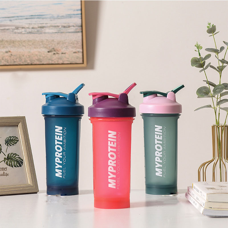 Fonwhy Custom Logo BPA-Free PP Plastic Sports Gym Fitness Drinkware Leak-Proof Protein Blenders Shaker Water Bottle Shakers Cups