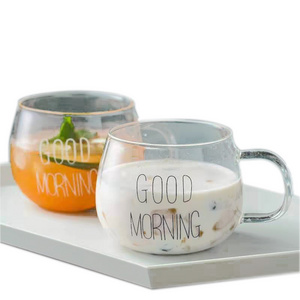 Professional Handmade Etch Sublimation Blank Glasses Tumbler Small Tea Water Cup for Pot Belly Glass Mugs for 1 Users All-season