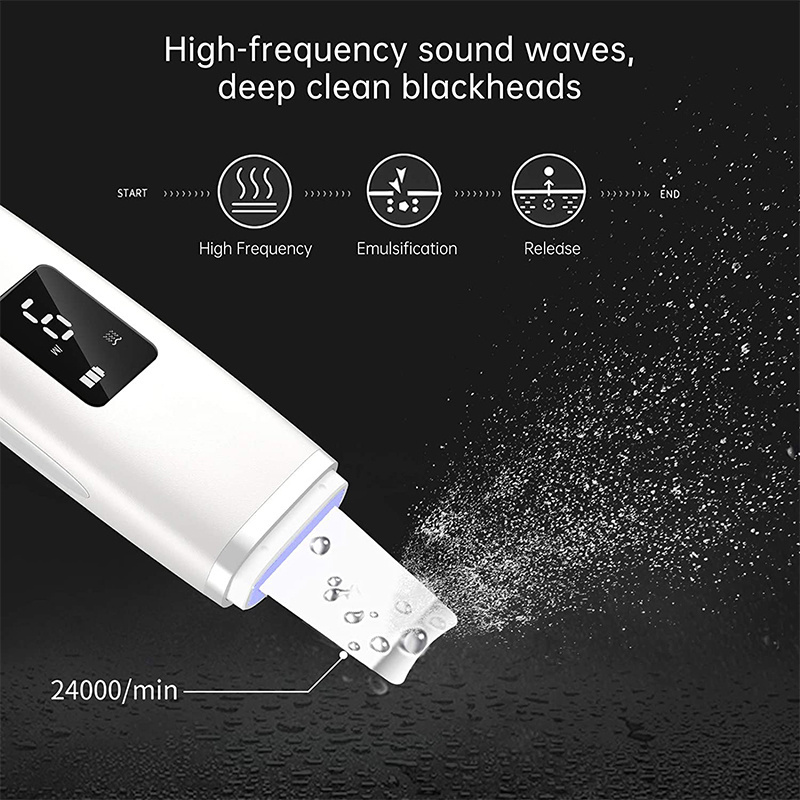 Portable Ultrasonic skin scrubber for Reduce wrinkles facial pore cleaner beauty instrument