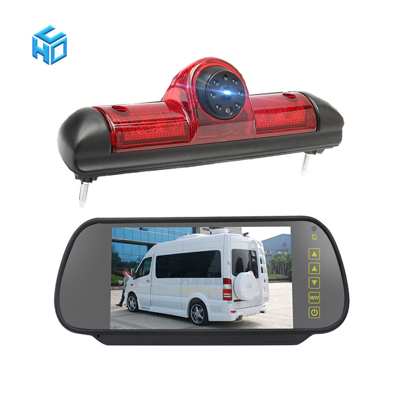 7 Inch Rear View Mirror Monitor With Brake Light Camera Kit For Fiat Ducato Citroen Relay Peugeot 2006-2017 Van Camera System