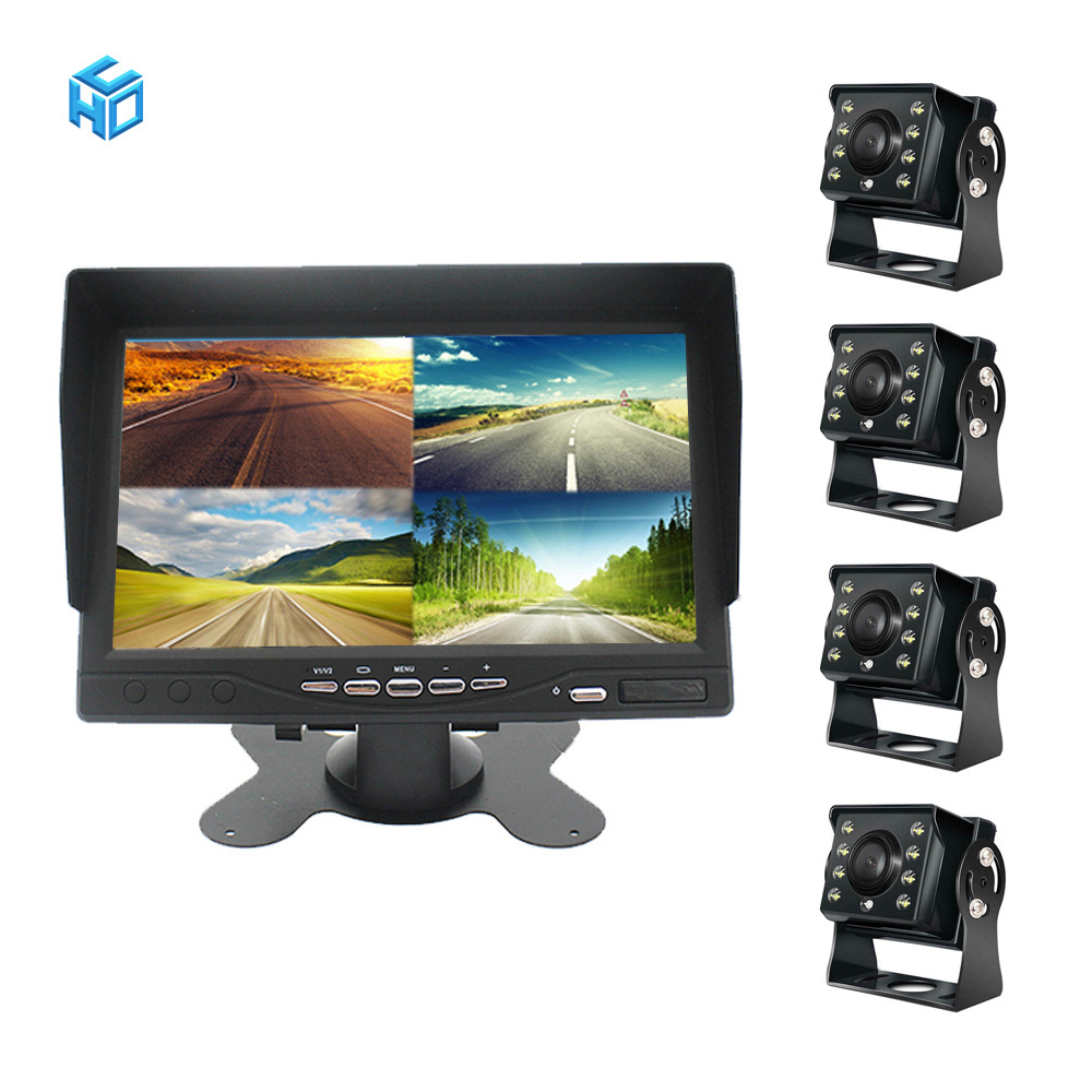 360 All Around View Truck Forklift Solution AHD Backup Camera System HD Bird View Monitoring System