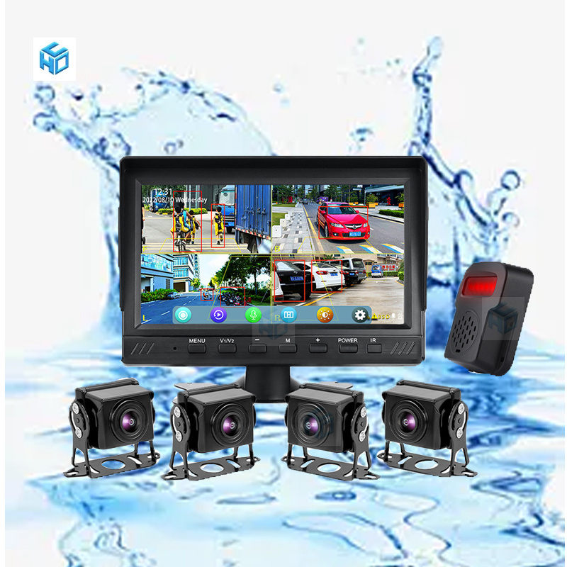 High Quality 7 inches Car Monitor Waterproof IP68 Truck Bus AI BSD Back Camera System Blind Spot Waterproof Touch Screen Monitor