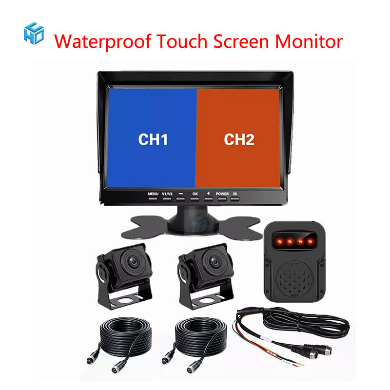 High Quality 7 inches Car Monitor Waterproof IP68 Truck Bus AI BSD Back Camera System Blind Spot Waterproof Touch Screen Monitor