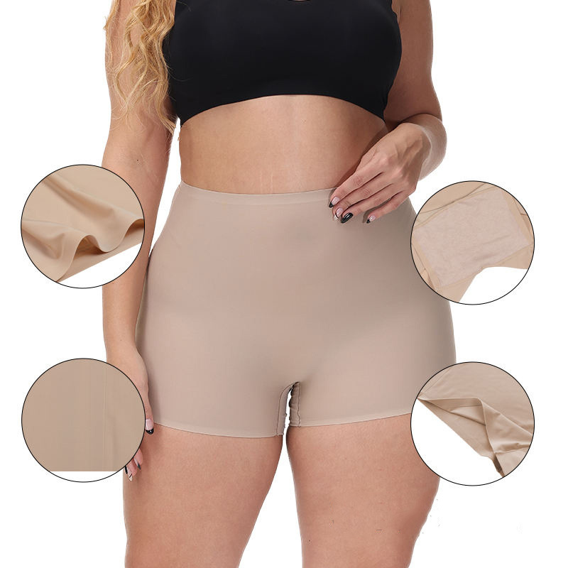 Plus Size Under Dress Shorts Women Seamless Underwear Shorts Boxers Ice Silk Women's Shorts Legging