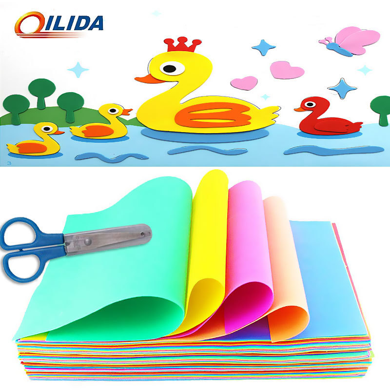 QILIDA 45 Hardness Craft 35 38 Shore Supplier Custom Printed 1Mm 2Mm 3Mm 6Mm 8Mm 10Mm 20Mm DIY Soft Colorful EVA Foam Sheet