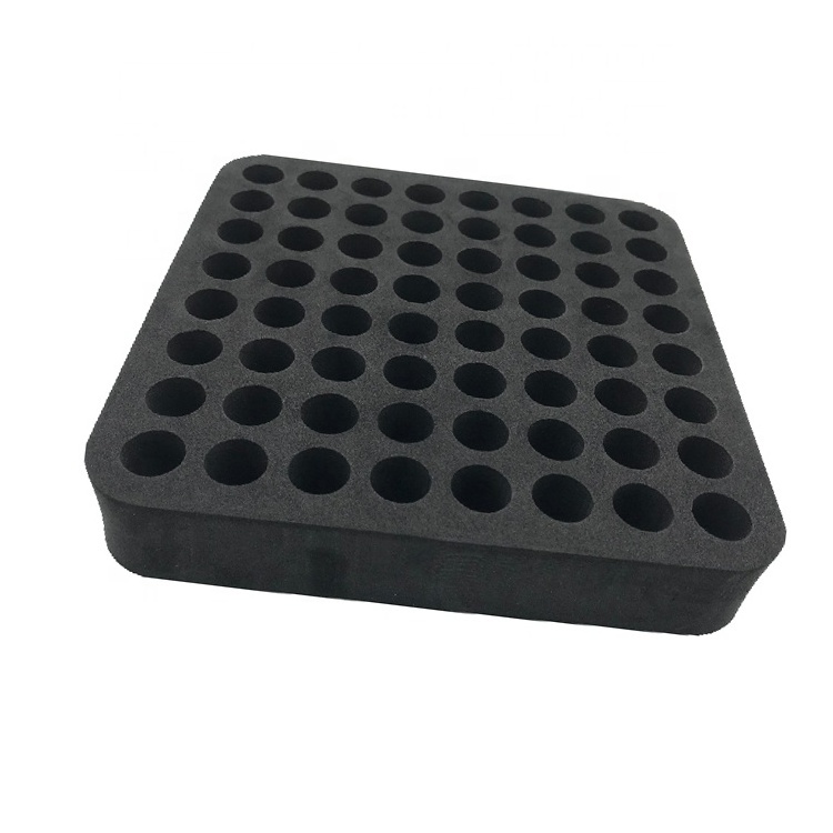 Black high density EVA  sponge foam inlay die cut foam inserts for tool box