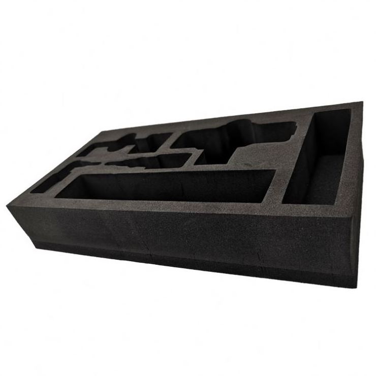 Black Expandable Polyethylene packaging foam custom foam insert for box