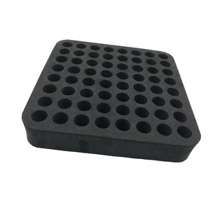 Black packaging foam insert die cut eva foam custom foam tray for ampule bottles