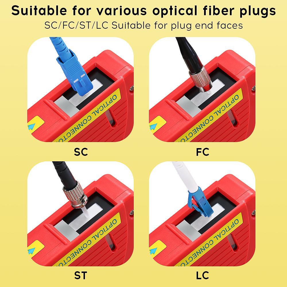 COMPTYCO Fiber End Face Cleaning Box Sc/fc/st/lc Connector Wiping Tools Fiber Flange Adapters Cleaner Pigtail Cleaner