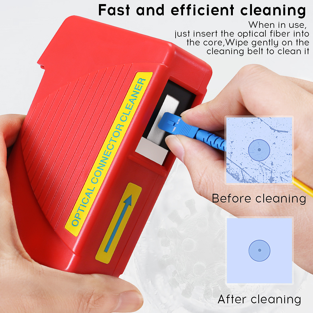 COMPTYCO Fiber End Face Cleaning Box Sc/fc/st/lc Connector Wiping Tools Fiber Flange Adapters Cleaner Pigtail Cleaner