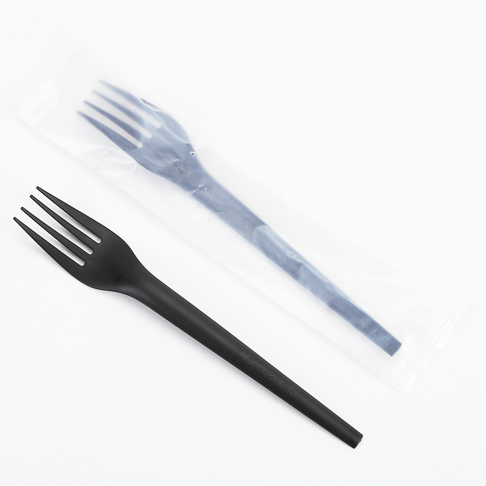 Hot Sale Cornstarch Disposable 7 inch Fork Plastic Cutlery Kit Biodegradable Fork