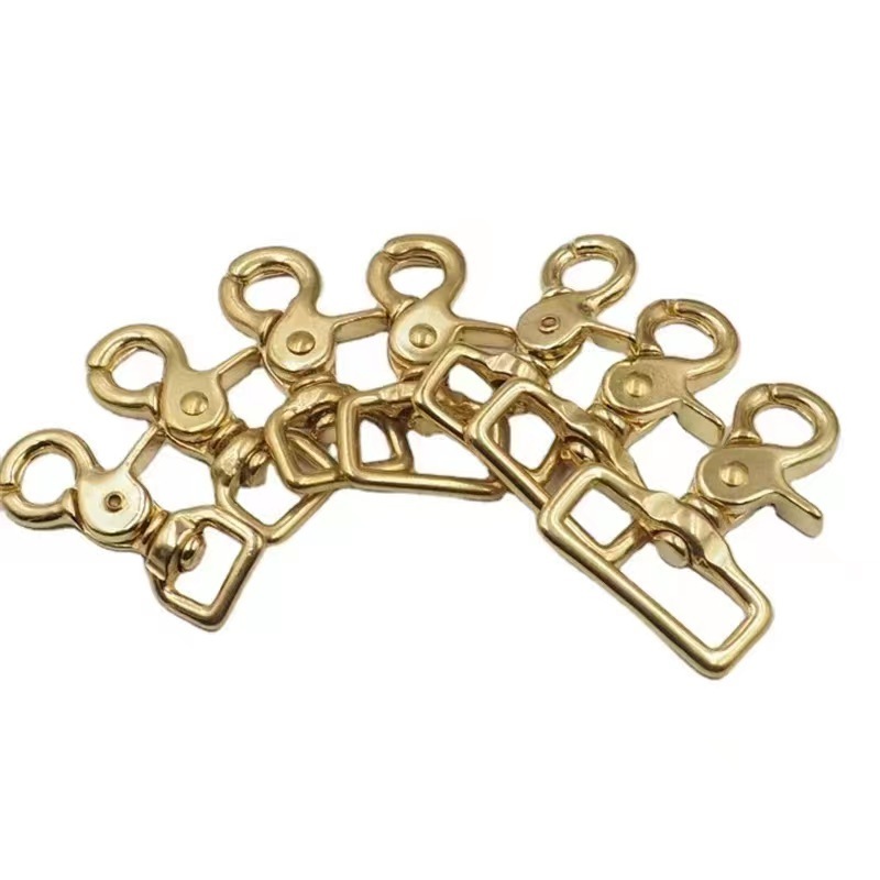 Brass Hook Buckle Handmade Leather Accessories Harness Accessories from China