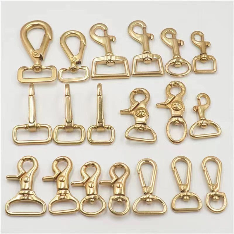 Brass Hook Buckle Handmade Leather Accessories Harness Accessories from China