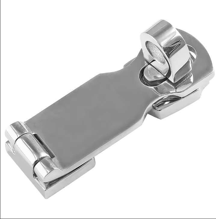 High Quality Stainless Steel 316 Folding Hasp And Staple Marine Boat Accessories Door Locked Buckle With Latch Marine Fastener