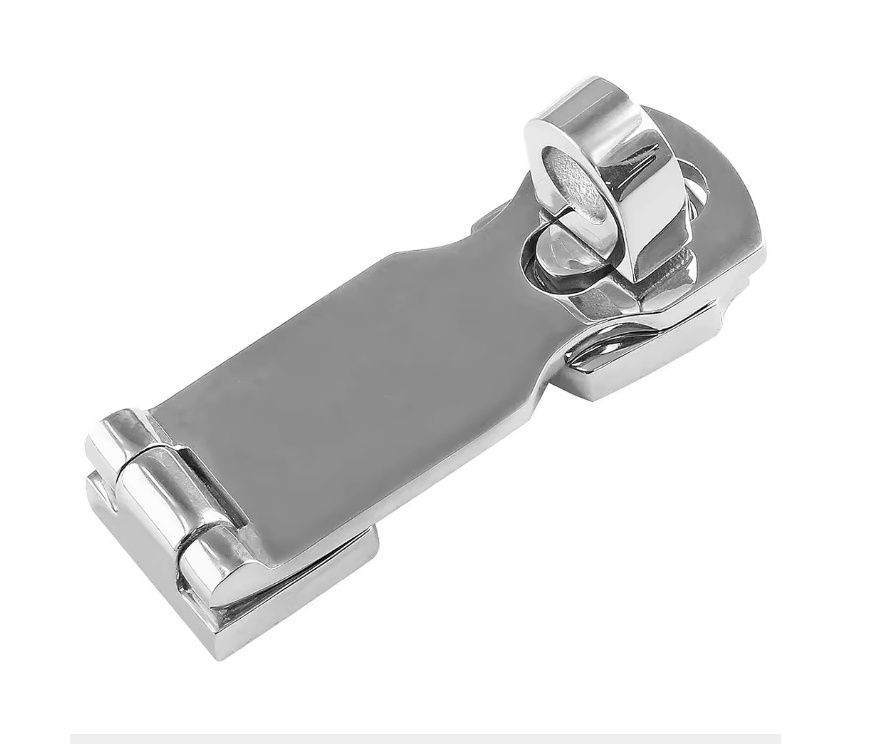 High Quality Stainless Steel 316 Folding Hasp And Staple Marine Boat Accessories Door Locked Buckle With Latch Marine Fastener