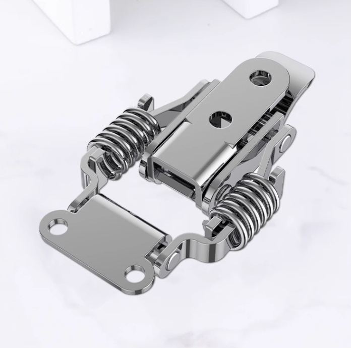 304 Stainless Steel Buckle Double Spring Snap Lock Tool Box Buckle Duckbill Buckle Anti-theft Box