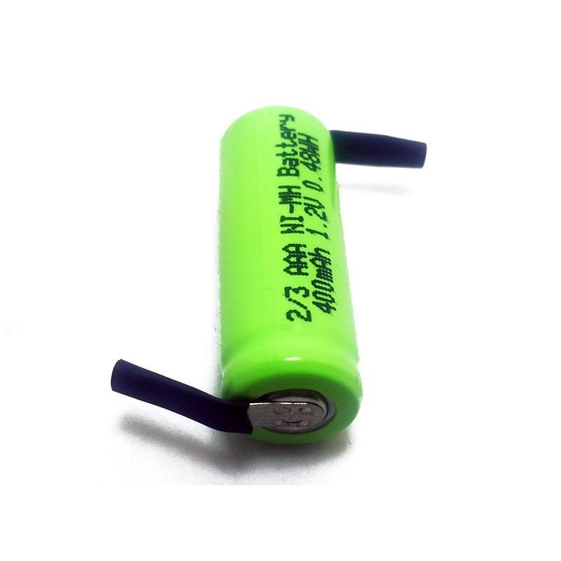 1.2V 2/3AAA Ni-mh Rechargeable Battery with Soldering Lugs (400mah) CE Nimh AAA Replacement Battery Rechargeable D Cell Battery