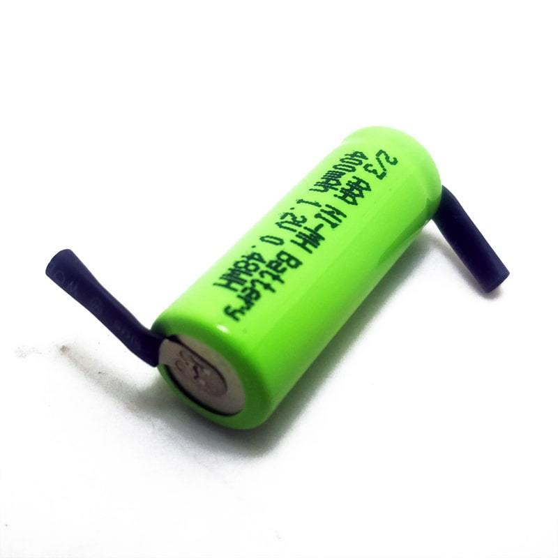 1.2V 2/3AAA Ni-mh Rechargeable Battery with Soldering Lugs (400mah) CE Nimh AAA Replacement Battery Rechargeable D Cell Battery