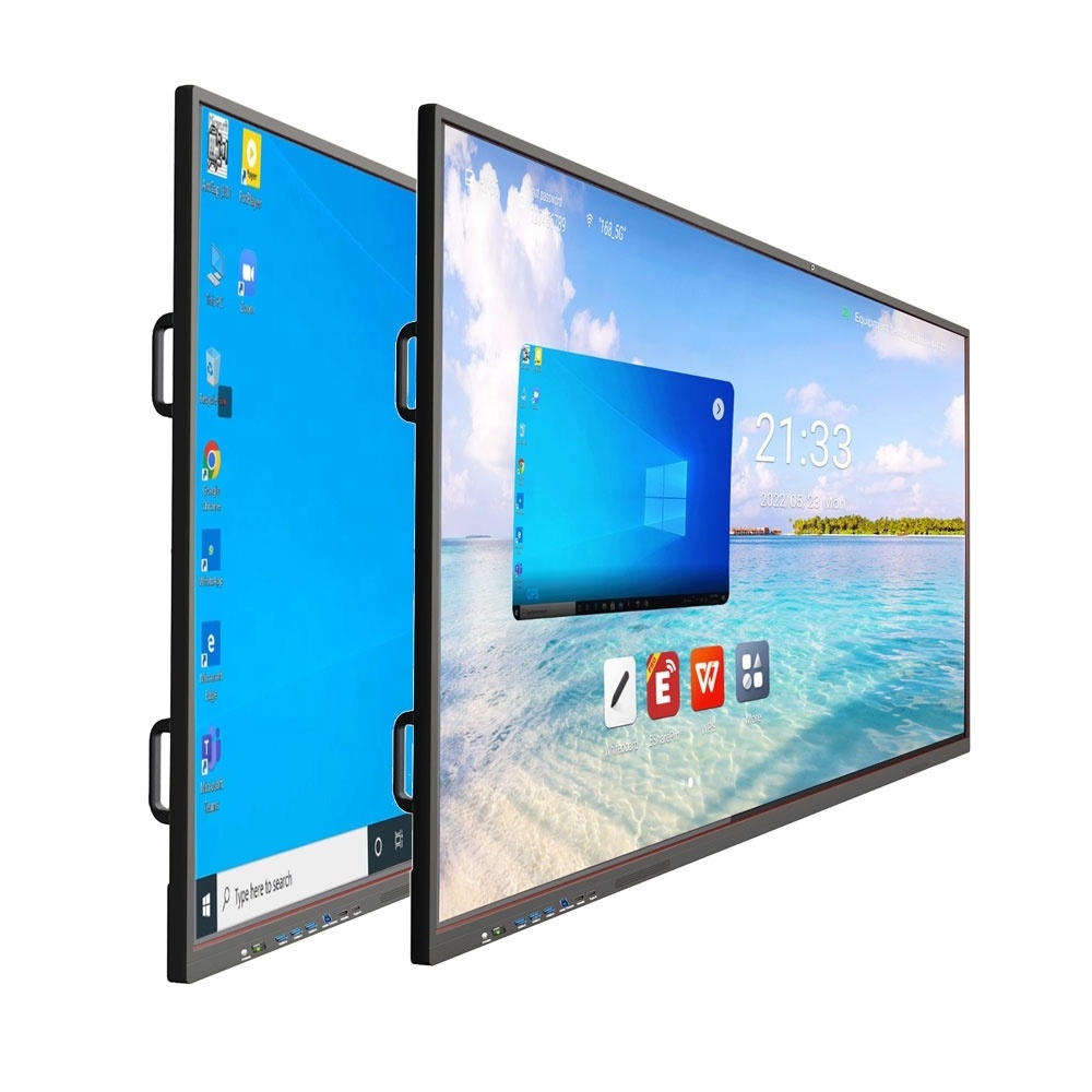 55/65/75/86/105/110 inch LCD display meeting digital interactive whiteboard school teaching education electronic 4k smart board