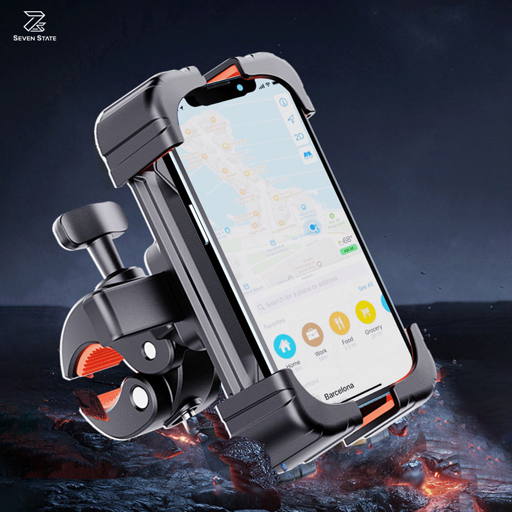 Bike Phone Holder, Motorcycle Phone Mount Motorcycle Handlebar Cell Phone Clamp, Scooter Phone Clip for i Phone