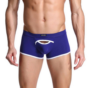 Factory directly supply underwear breathable natural soft boxers men's boxers front fly open panties boxer briefs