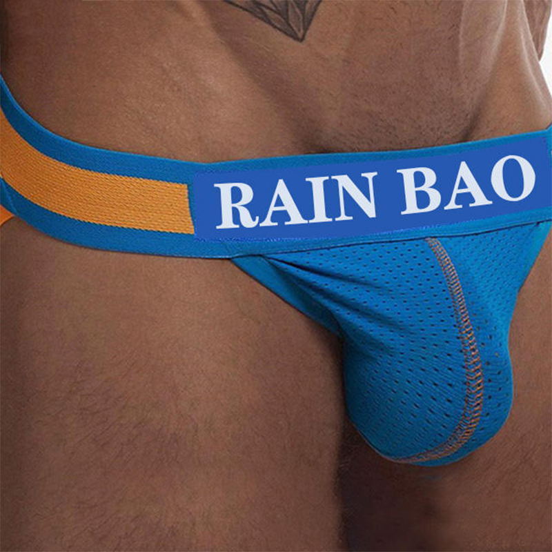 New Model Thongs For Men Custom Waistband Logo Men's Thong Underwear Mesh Sexy Gay Mens Thongs