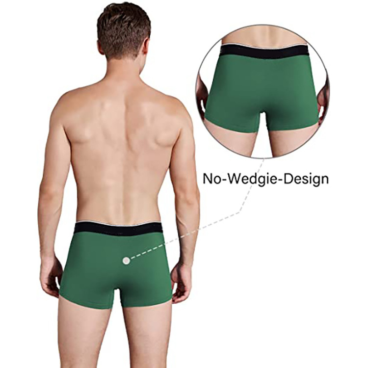 Oem Custom Logo Waistband Underwear Basic Solid Blank Cotton Modal Male Breathable Comfort Mens Boxer Briefs For Man