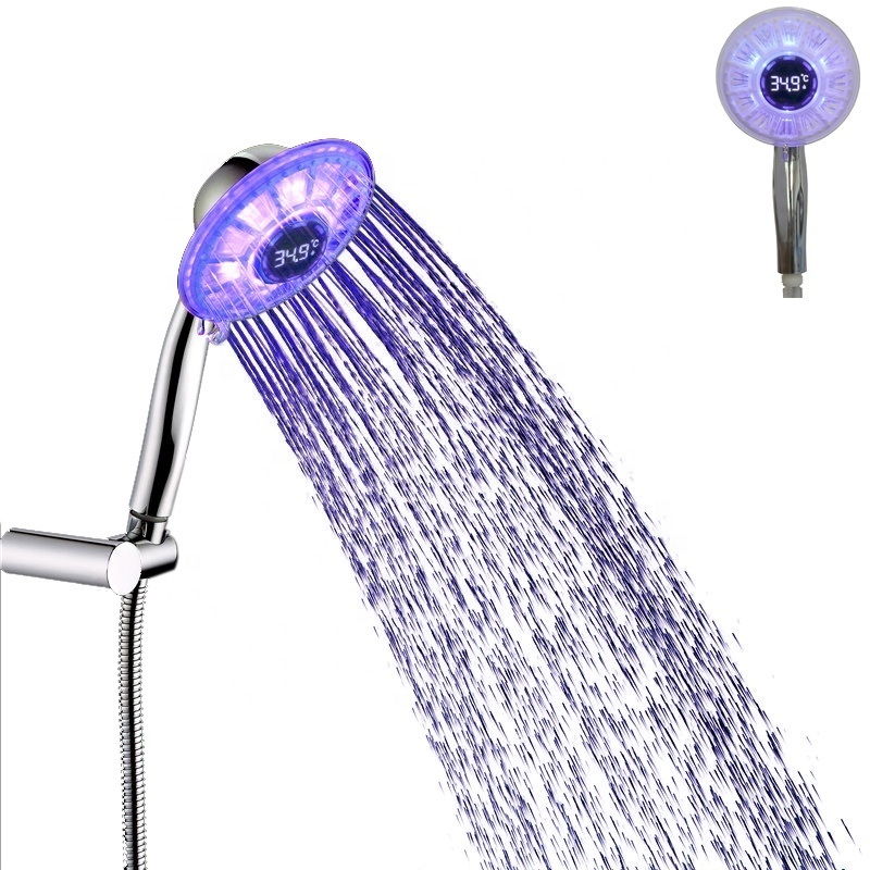 Temperature Display Water Fall Blue Color LED Faucet/ Shower Heads LED Faucets Bathroom LED/Sink Faucet