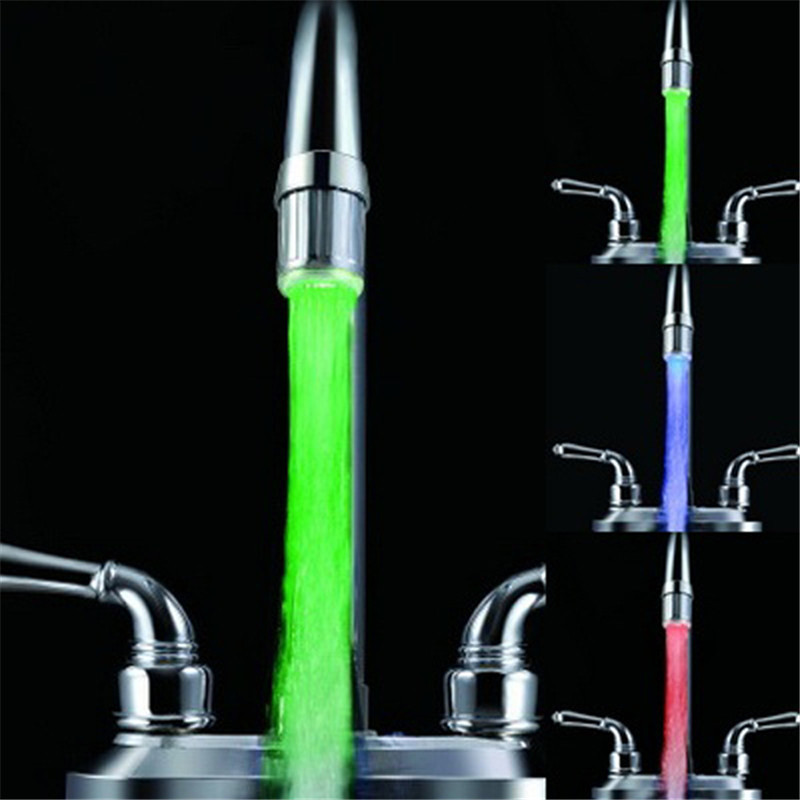 Led Shower Faucet Aerator Bathroom Faucet Light Automatic Temperature LED Water Faucet Light Colorful Design for Sale LD8001-A6