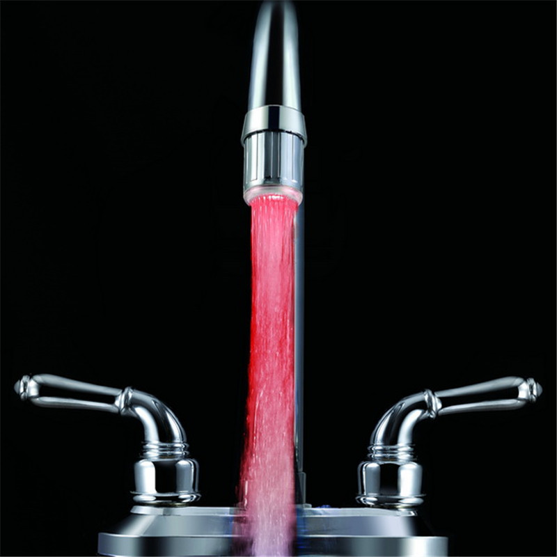 Led Shower Faucet Aerator Bathroom Faucet Light Automatic Temperature LED Water Faucet Light Colorful Design for Sale LD8001-A6