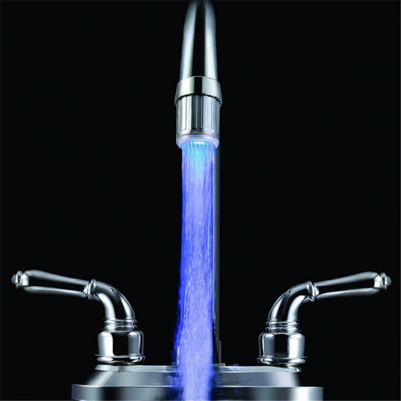 Led Shower Faucet Aerator Bathroom Faucet Light Automatic Temperature LED Water Faucet Light Colorful Design for Sale LD8001-A6