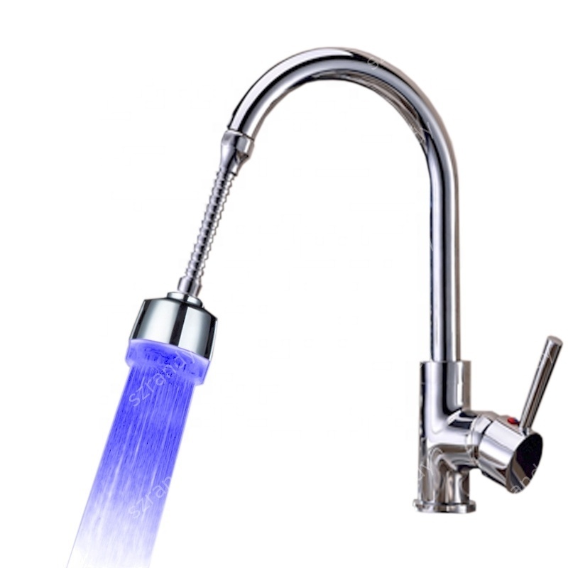 Single Red Color Industrial Sink LED Faucet