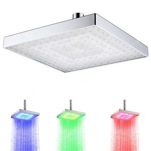 Temperature detectable water dynamic Bathroom light shower spray