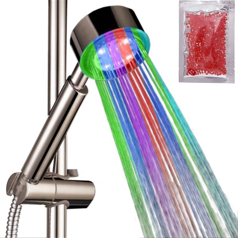 Temperature Sensor LED Shower Head 7 color Lighting Up Shower Light