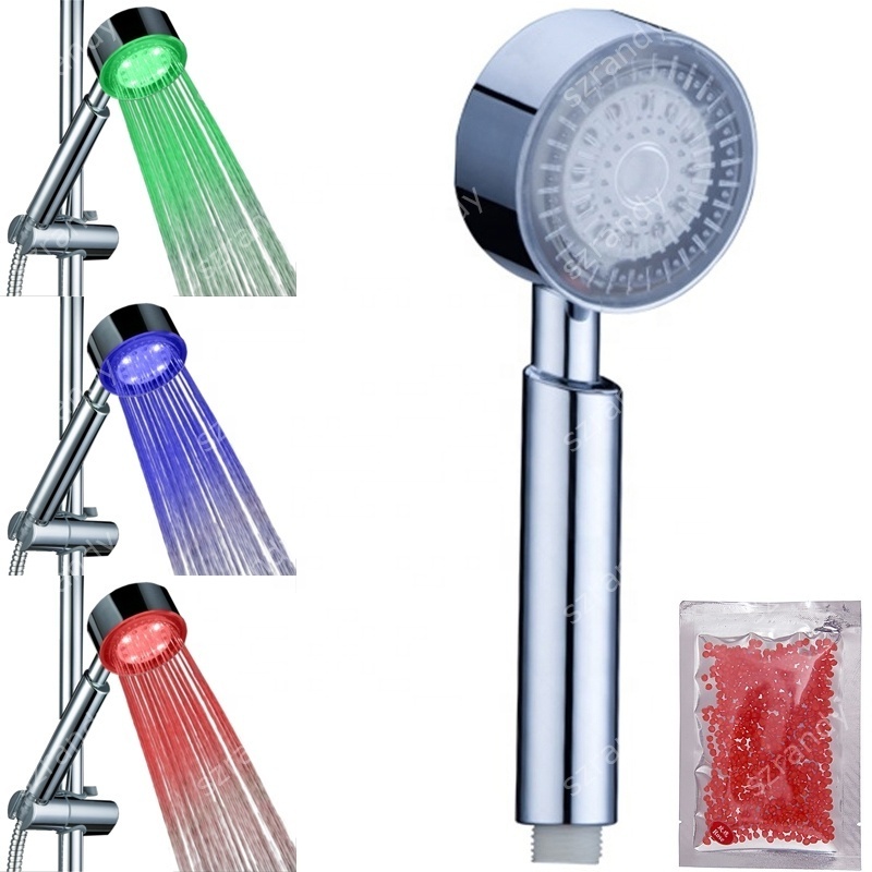 Temperature Sensor LED Shower Head 7 color Lighting Up Shower Light